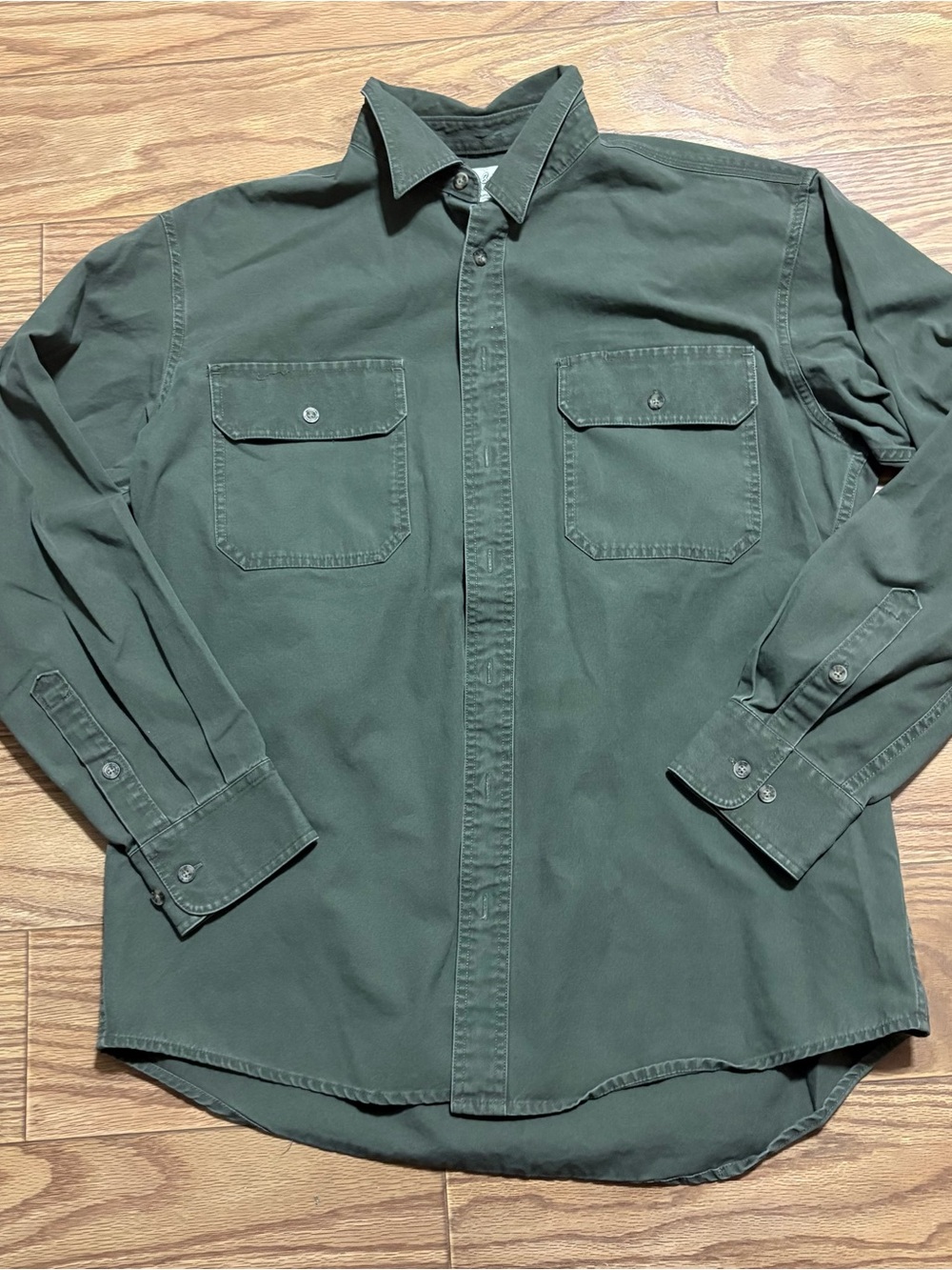 Cabela's Shirt Men's Vintage Flannel Lined Button Up Work Outdoor Canvas Tall L